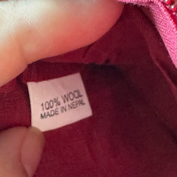 Handmade Heart Peace Sign Felted Wool Hippie Artsy Zippered Coin Purse - Picture 3 of 4